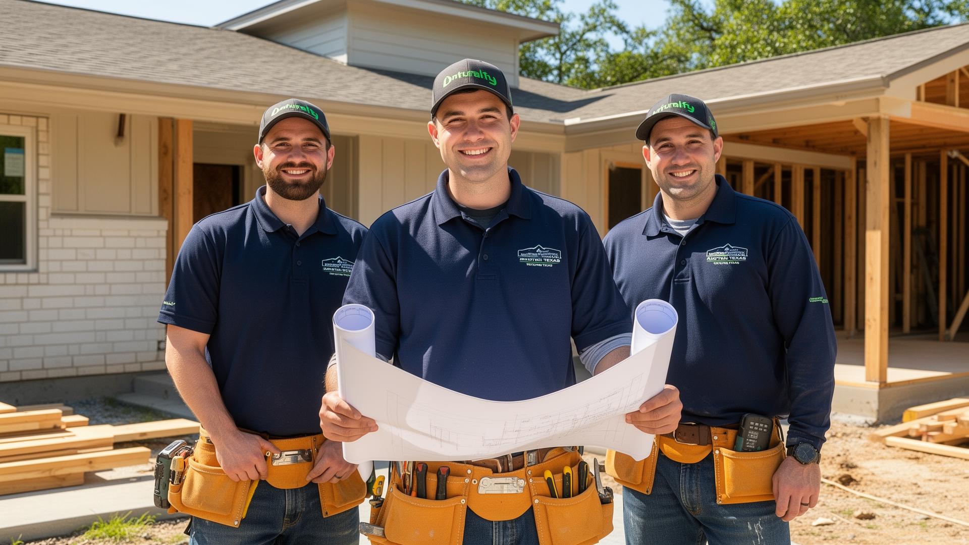 Brightline Remodeling team on a residential job site in Austin, Texas